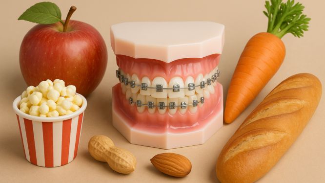 Qué no comer con brackets